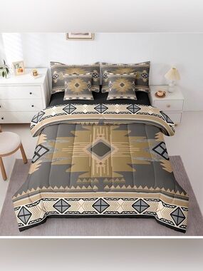 7 Pieces Bedding Set Western Decor Bed Set
